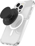 PopSockets MagSafe PopGrip Matte| Magnetic Phone Grip & Stand, Strong Magnet, for iPhone 15/14/13/12 & MagSafe Cases, Included Adapter Ring for non-MagSafe Phones & Cases - Black