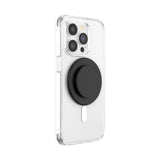 PopSockets MagSafe PopGrip Matte| Magnetic Phone Grip & Stand, Strong Magnet, for iPhone 15/14/13/12 & MagSafe Cases, Included Adapter Ring for non-MagSafe Phones & Cases - Black