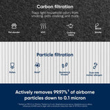 BLUEAIR Particle + Carbon Filter| Replacement Filter for Blue 3210/411/Joy S models, Removes 99.97% of Airborne Particles, Odor, Smoke, Easy Replacement, 6-12 months of use - White - 1pc (Copy)