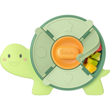 BoBaby Snack Buddies Turtle green 5-compartment silicone suction snack tray