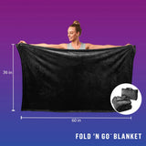 CABEAU Fold 'n Go Blanket - Charcoal Black