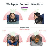 Cabeau Evolution X| First Customizable Neck Pillow, Adjustable Height & Neck Fit for Ultra Comfort, Supports Spine Alignment, w/ Air Vent for Cooling Effect, 14+ Years Old - Dark/Light Blue