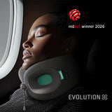 Cabeau Evolution X| First Customizable Neck Pillow, Adjustable Height & Neck Fit for Ultra Comfort, Supports Spine Alignment, w/ Air Vent for Cooling Effect, 14+ Years Old - Grey/Purple