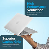 Case-mate Snap-On Apple Macbook Pro 13" 2020 Case - Transparent Hardshell cover Impact & Scratch Protection, See-Through Apple Logo w/ Keyboard Cover (US & UK Layout) - Clear
