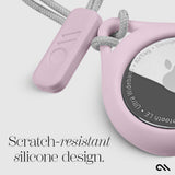 Case-mate Tough Sport Apple AirTag Case w/ Strap | Easily Insert or Remove AirTag, Scratch Protection for Apple AirTag | Sporty Strap Easily Loops to Bags, Purse, Kids - Blush