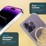 Case-mate Karat Case w/ Magsafe for Apple iPhone 14 Pro 2022 6.1" - 10-Ft Drop Protection w/ Micropel Antimicrobial Layer 1-Pc Construction, Built-in Magnet for Magsafe Wireless Charging - Marble