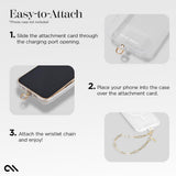 Case-mate GOLD LINK CHAIN PHONE WRISTLET|Detachable Universal Phone Strap, Secure Anchor & Latch, Fashionable & Stylish, Made from HypoAllergnenic Material, Works w/ Apple & Android Cases - Gold