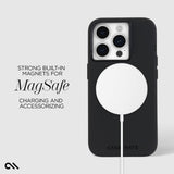 Case-mate Silicone Case w/ Magsafe for Apple iPhone 15 Pro 2023 6.1"| 12-Ft Drop Protection w/ Anti-Scratch Coating, AntiMicrobial Layer, Raised Edges, Soft Texture, Wireless Charging- Black