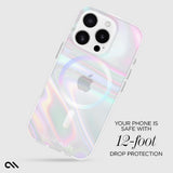 Case-mate Soap Bubble Case w/ Magsafe for Apple iPhone 16 Pro 6.3" 2024| 12-Ft Drop Protection w/ Anti-Scratch Anti Yellowing Coating, Raised Edges, Fashion Case, Wireless Charging - Iridiscent