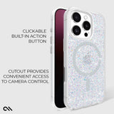 Case-mate Twinkle Case w/ Magsafe for Apple iPhone 16 Pro 6.3" 2024| 12-Ft Drop Protection w/ Anti-Scratch Anti Yellowing Coating, Raised Edges, Fashion Case, Wireless Charging - Silver