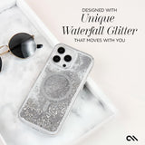 غطاء حماية CASE-MATE لهاتف iPhone 16 Pro بتقنية Waterfall Magsafe، فضي اللون