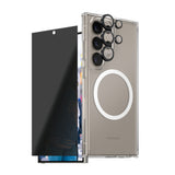 حماية بانزر جلاس لهاتف سامسونج S25 ألترا، حزمة 3 في 1، حماية رائدة للخصوصية