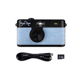 Camp Snap V105 Screen-Free Digital Camera | 8MP Point-and-Shoot Vintage Style, LED Flash, Rechargeable Battery, 500 Photos per charge, Includes 4GB Micro SD Card, for Kids and Adults, Denim