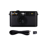 Camp Snap V105 Screen-Free Digital Camera | 8MP Point-and-Shoot Vintage Style, LED Flash, Rechargeable Battery, 500 Photos per charge, Includes 4GB Micro SD Card, for Kids and Adults, Stealth Black