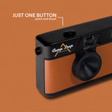 Camp Snap V105 Screen-Free Digital Camera | 8MP Point-and-Shoot Vinatge Style, LED Flash, Rechargeable Battery, 500 Photos per charge, Includes 4GB Micro SD Card, for Kids and Adults, Chestnut Brown