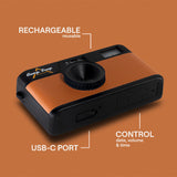 Camp Snap V105 Screen-Free Digital Camera | 8MP Point-and-Shoot Vinatge Style, LED Flash, Rechargeable Battery, 500 Photos per charge, Includes 4GB Micro SD Card, for Kids and Adults, Chestnut Brown