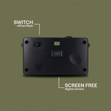 Camp Snap V105 Screen-Free Digital Camera | 8MP Point-and-Shoot Vintage Style, LED Flash, Rechargeable Battery, 500 Photos per charge, Includes 4GB Micro SD Card, for Kids and Adults, Forest Green
