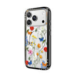 CASETiFY iPhone 18 Pro Compact Case | MagSafe Compatible, 4-Ft Drop Protection, 2x Military Grade, Slim Lightweight Case, Raised Bezel & Camera Ring, Charm-Ready - Black Frame / Ditsy Floral