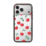 CASETiFY iPhone 18 Pro Max Compact Case | MagSafe Compatible, 4-Ft Drop Protection, 2x Military Grade, Slim Lightweight Case, Raised Bezel & Camera Ring, Charm-Ready - Black Frame / Cherries