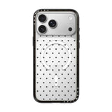 CASETiFY iPhone 18 Pro Max Compact Case | MagSafe Compatible, 4-Ft Drop Protection, 2x Military Grade, Slim Lightweight Case, Raised Bezel & Camera Ring, Charm-Ready - Black Frame / Polka Hearts