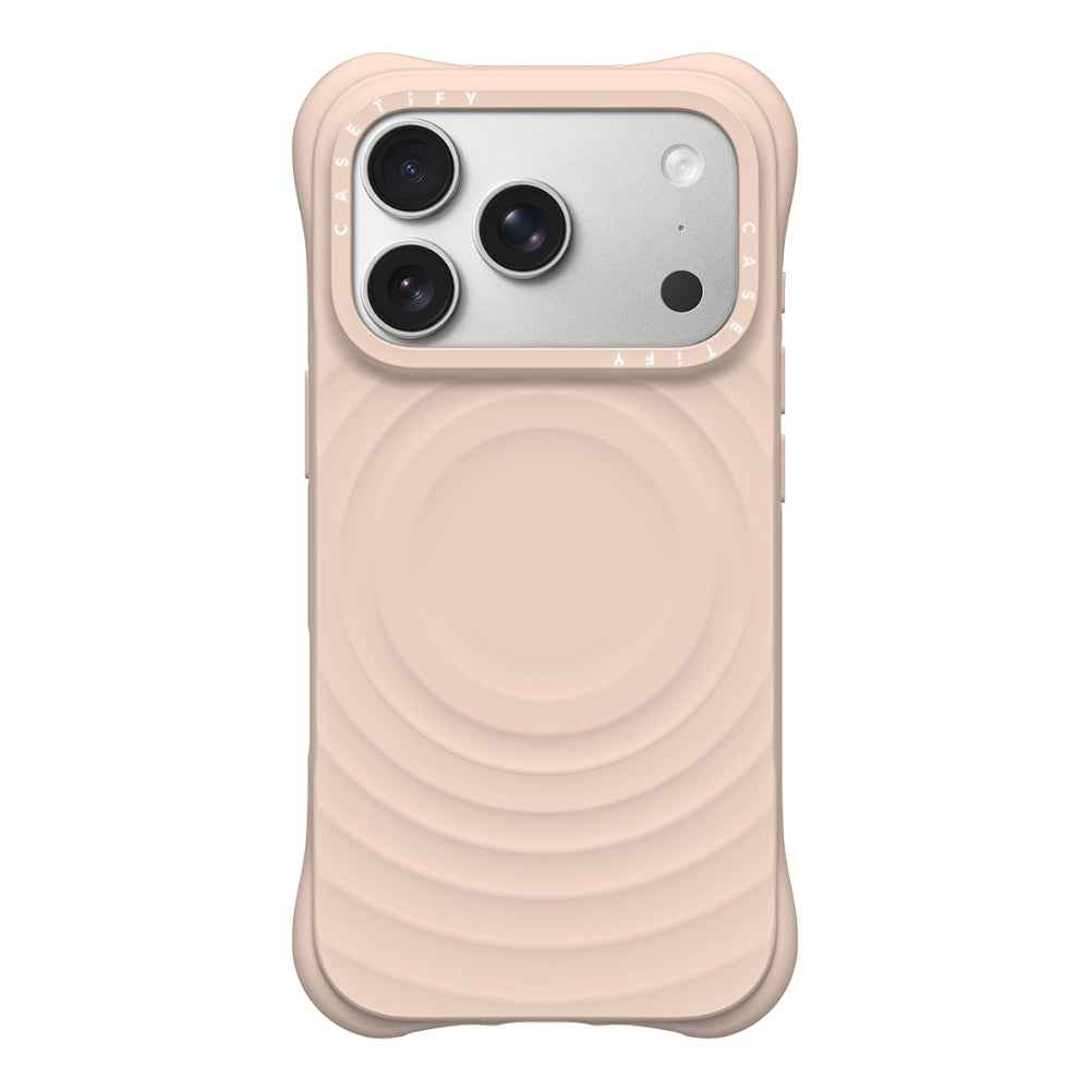 CASETiFY iPhone 18 Pro The Ripple Case | MagSafe Compatible, 6.6-Ft Drop Protection, Premium Soft-Touch Silicone, Anti-Static Coating, Raised Screen & Camera Edges, Slim Grip - Oat