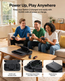 Belkin Gaming Charging Case| Portable Storage & Charging Solution for Nintendo Switch 2/Switch/Switch OLED up to 1.5x, Drop & Scratch Protection, Game Card Storage, Hidden AirTag Pocket - Charcoal