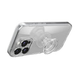 PopSockets PopGrip Standard| Gel Phone Grip & KickStand, Cemovable Ceusable Washable, Works with Smooth Hard Plastic Case, Easy Remove Top for Wireless Charging - Clear