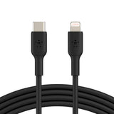 كابل BELKIN BoostCharge USB-C مع موصل Lightning بطول متر واحد - أسود