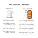 EMBER Mug 2 Temperature Control Mug 10 Oz / 295 ML White Uk Plug