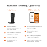 EMBER Travel Mug 2 Plus Temperature Control 12 Oz / 355 ML Black Uk Plug