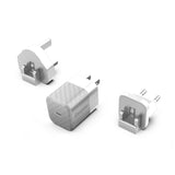 شاحن حائط إنرجايزر متعدد المنافذ بتقنية الشحن السريع 20 واط - فضي