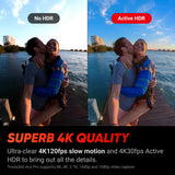 Insta360 Ace Pro Waterproof Action Camera Co-Engineered with Leica, 1/1.3" Sensor and AI Noise Reduction for Unbeatable Image Quality, 4K120fps, 2.4" Flip Screen & Advanced AI Features - Black