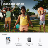Insta360 GO Ultra Standard Bundle| 4K Tiny Action Camera, Low-Light Capture, 10m Waterproof Wide-Angle, w/ Flip Screen FlowState Stabilization, Magnet Pendant, Clip for Travel & Vlogging, White