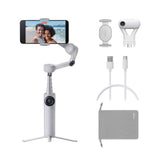 Insta360 Flow 2 Gimbal AI Tracker Bundle| Handheld Gimbal w/ Deep Track 4.0 Precise Subject Tracking, Gesture Control, for Livestreamers, Bloggers, Video Calls, for Android and iOS - Stone Grey