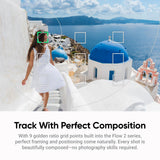 Insta360 Flow 2 Gimbal AI Tracker Bundle| Handheld Gimbal w/ Deep Track 4.0 Precise Subject Tracking, Gesture Control, for Livestreamers, Bloggers, Video Calls, for Android and iOS - Stone Grey