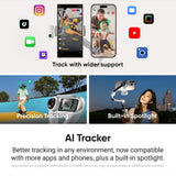 Insta360 Flow 2 Gimbal Standard Bundle| Handheld Gimbal + Selfie Stick + Tripod + Power Bnks, Gesture Control, Face Tracking, for Livestreamers, Bloggers, Video Calls, for Android and iOS - Grey