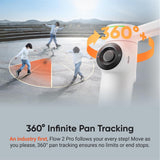 Insta360 Flow 2 Pro AI Tracker Bundle White - Industry-First AI Phone Gimbal with Apple DockKit, Pioneering 360? Pan Tracking, Free Tilt, Built-in Tripod/Selfie Stick, Portable Vlog/Travel Stabilizer