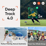 Insta360 Flow 2 Pro AI Tracker Bundle White - Industry-First AI Phone Gimbal with Apple DockKit, Pioneering 360? Pan Tracking, Free Tilt, Built-in Tripod/Selfie Stick, Portable Vlog/Travel Stabilizer