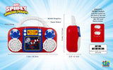 ekids Kiddesign Spiderman Sing Along Mini Music Player with Speaker Built-in Music,Kids Freeze-Dance Machine for Fans of Amazing Spiderman and Friends Toys for Boys and Girls