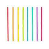 Kikkerland 8 Inch Bright Color Reusable Straws | Pack of 24, Reusable PP Straws, Colorful Party Straws