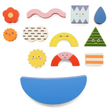 Kidoki Teeter Totter Shapes Wooden Balance Game | Wooden Stacking Toy, Balance Game, Kids Skill Game