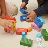 Kidoki Stack & Mix Wooden Building Blocks | Wooden Block Toy, Mix and Match Characters, Creative Play
