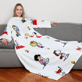 بطانية كانجورو بأكمام وجيب - لون الفول السوداني