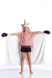 KANGURU Unicorn Hooded Mantle With Paws Unicorn Kids