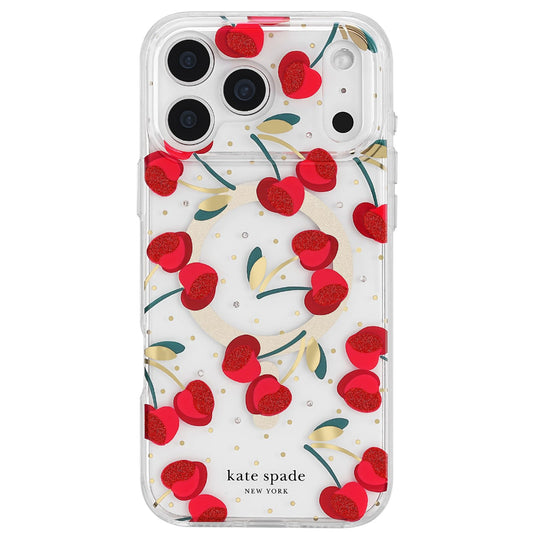 Case-mate Kate Spade Case w/ Magsafe for Apple iPhone 17 Pro Max 6.9" 2025| 12-Ft Drop Protection w/ Anti-Scratch Anti Yellowing Coating, Raised Edges, Fashion Case, Wireless Charging - Bow Tie