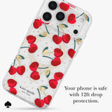 غطاء حماية CASE-MATE Kate Spade لهاتف iPhone 17 Pro بنقشة Cherry Dot مع خاصية MagSafe