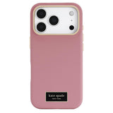جراب CASE-MATE Kate Spade لهاتف iPhone 17 Pro، مصنوع من السيليكون، بنقشة لون وردي داكن، مزود بخاصية Magsafe