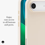 جراب CASE-MATE Kate Spade لهاتف iPhone 17 Air، مصنوع من السيليكون، بلون بيج مثالي، مزود بخاصية Magsafe
