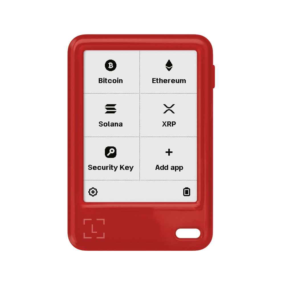 Ledger Nano Gen5 Crypto Hardware Wallet with Recovery Key – Cherry Red | 2.8” E Ink Touchscreen, Secure Element, USB-C, Bluetooth & NFC