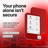 Ledger Nano Gen5 Crypto Hardware Wallet with Recovery Key – Cherry Red | 2.8” E Ink Touchscreen, Secure Element, USB-C, Bluetooth & NFC
